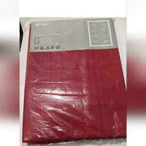 Ikea Ritva Red Rectangle Cotton Tablecloth 57 x 86.5"